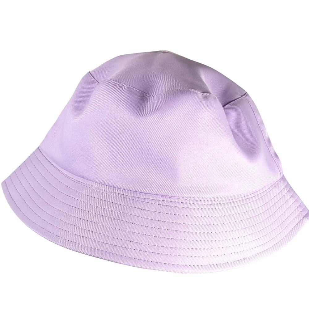 Lavender Bucket Hat Adult Novelty Cap Lightweight Solid Color Summer Sun Unlined